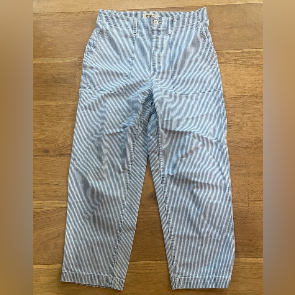 MADEWELL Conductor Style Blue Striped Pants | Size 29 EUC